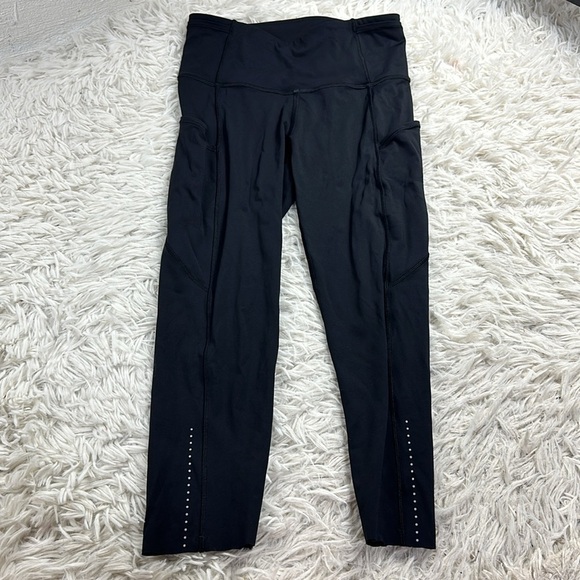 Lululemon Fast & Free Crop II *Nulux 19" Black - Picture 1 of 6